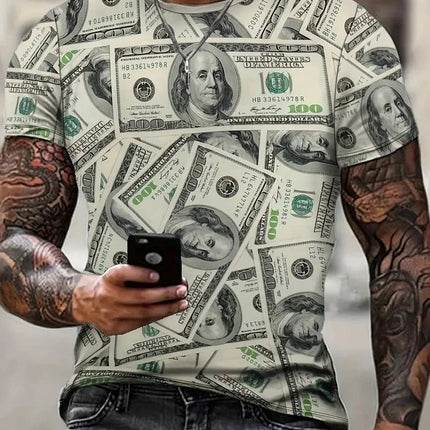 Shirt Men USD Dollar Money Graphic Funny Tees - Shirt - Funny Tees - Mad Fly Essentials