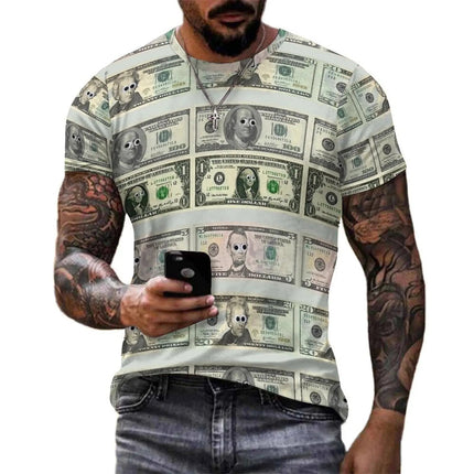 Shirt Men USD Dollar Money Graphic Funny Tees - Shirt - Funny Tees - Mad Fly Essentials