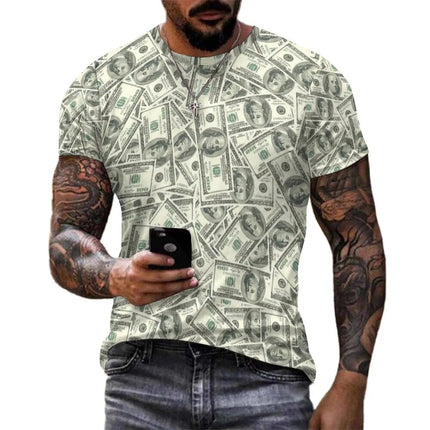Shirt Men USD Dollar Money Graphic Funny Tees - Shirt - Funny Tees - Mad Fly Essentials