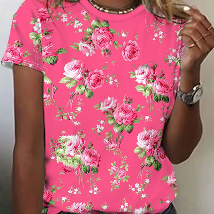 Shirt Women Bohemian Fashion Floral O-Neck Short Shirt - Shirt - Dream Girl - Mad Fly Essentials