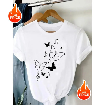 Shirt Women Butterfly Dragonfly 90s Graphic Tee - Shirt - UOSU - Mad Fly Essentials