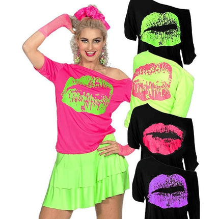 Shirt Women Casual Lips Summer Graphic Tee - Shirt - mnealways18 - Mad Fly Essentials