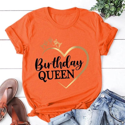 Shirt Women Matching Couple King Queen Birthday Graphic Tee - Shirt - Cute Sphere - Mad Fly Essentials