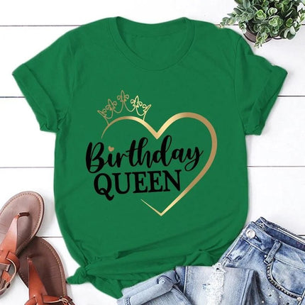 Shirt Women Matching Couple King Queen Birthday Graphic Tee - Shirt - Cute Sphere - Mad Fly Essentials