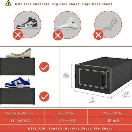 Shoe Organizer Black Stackable 12 pack Storage Solutions - Storage Solutions - LISM - Mad Fly Essentials