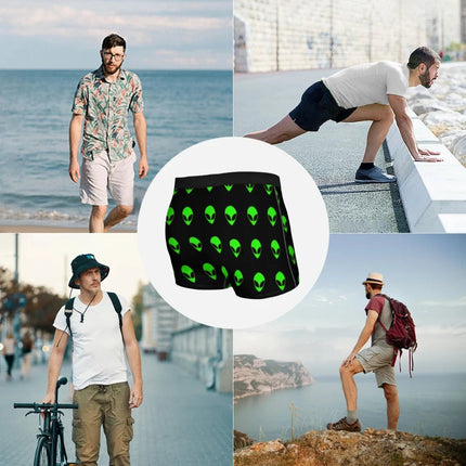 Shorts Alien Head Pattern UFO Homewear Boxers - Shorts - Ladiguard - Mad Fly Essentials