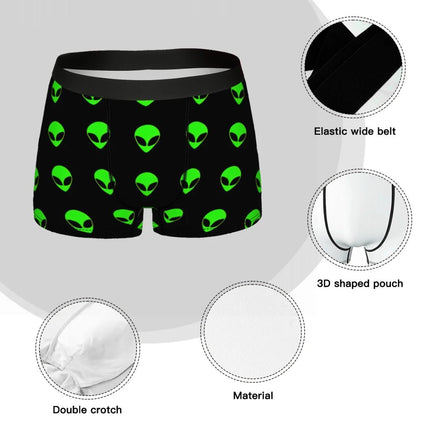 Shorts Alien Head Pattern UFO Homewear Boxers - Shorts - Ladiguard - Mad Fly Essentials