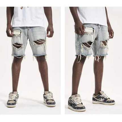 Shorts Men Ripped Design Straight Jeans Fashion - Shorts - Cavving - Mad Fly Essentials