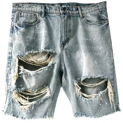 Shorts Men Ripped Design Straight Jeans Fashion - Shorts - Cavving - Mad Fly Essentials