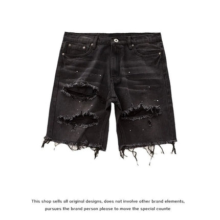 Shorts Men Ripped Design Straight Jeans Fashion - Shorts - Cavving - Mad Fly Essentials