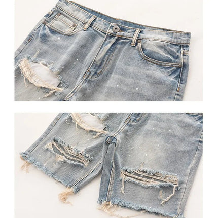 Shorts Men Ripped Design Straight Jeans Fashion - Shorts - Cavving - Mad Fly Essentials
