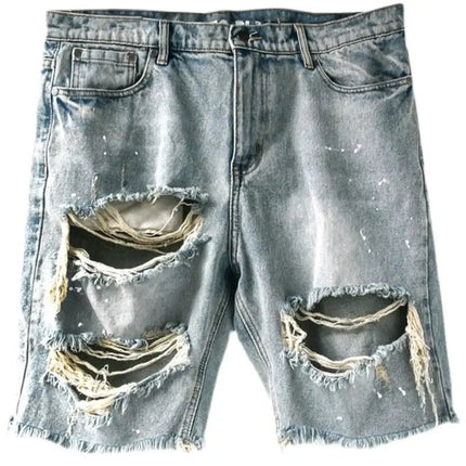 Shorts Men Straight Denim Ripped Summer Shorts - Shorts - Cavving - Mad Fly Essentials