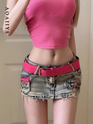 Shorts Women Sexy Vintage Y2K Denim Summer Shorts - Shorts - FCCEXIO - Mad Fly Essentials