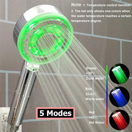 Shower Head LED Button Display Screen Handheld Temperature - Shower Head - Zloog - Mad Fly Essentials