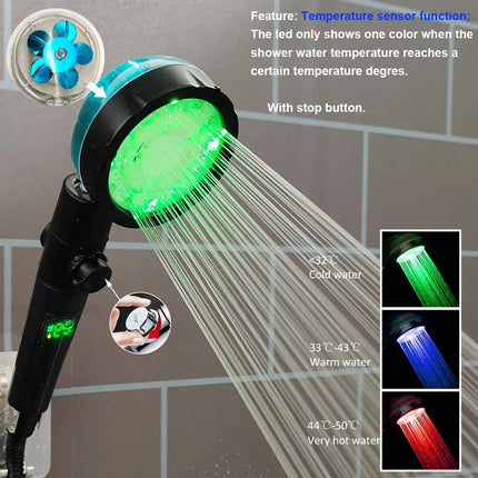 Shower Head LED Button Display Screen Handheld Temperature - Shower Head - Zloog - Mad Fly Essentials