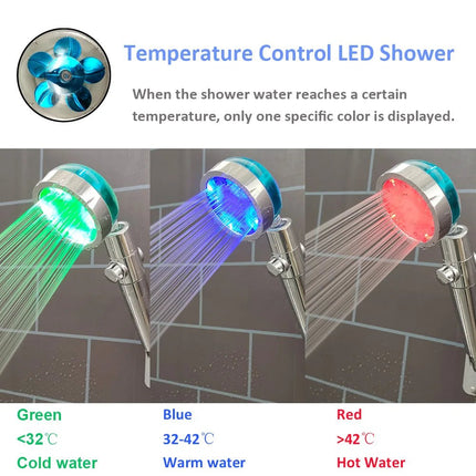 Shower Head LED Button Display Screen Handheld Temperature - Shower Head - Zloog - Mad Fly Essentials