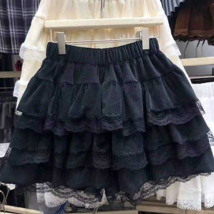 Skirt Women Black Gothic Denim A - Line Skirt - Skirt - Matakawa - Mad Fly Essentials