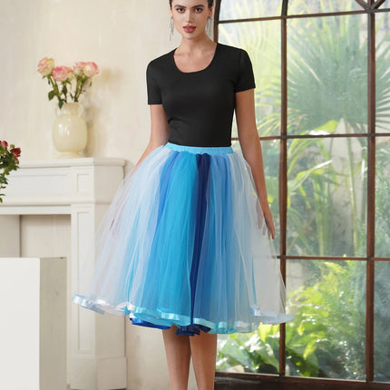 Skirt Women Layered Pleated Tulle Rainbow Skirt - Skirt - MACVARIL - Mad Fly Essentials