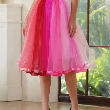 Skirt Women Layered Pleated Tulle Rainbow Skirt - Skirt - MACVARIL - Mad Fly Essentials