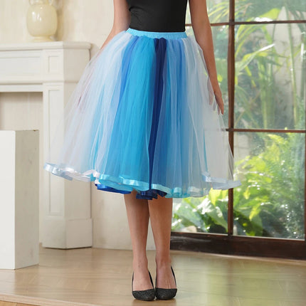 Skirt Women Layered Pleated Tulle Rainbow Skirt - Skirt - MACVARIL - Mad Fly Essentials