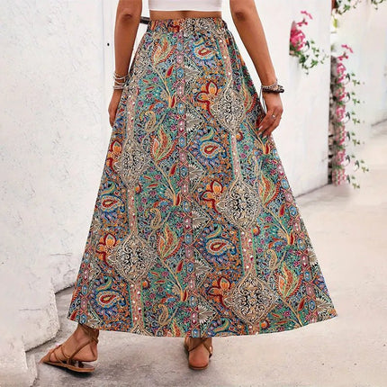 Skirt Women Summer Bohemian Long A-Line Holiday Skirt - Skirt - Boho Queens - Mad Fly Essentials