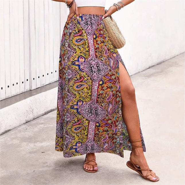 Skirt Women Summer Bohemian Long A-Line Holiday Skirt - Skirt - Boho Queens - Mad Fly Essentials