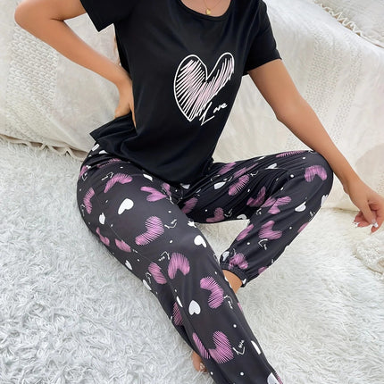 Sleepwear Set Women New Style Hearts Pajamas - Sleepwear Set - Gelvishi - Mad Fly Essentials
