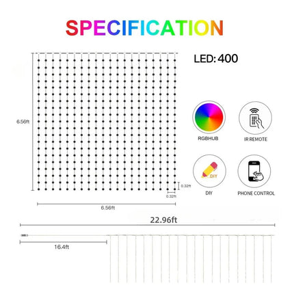 Smart Curtain LED - RGBIC DIY LED Fairy Light - LED Fairy Light - LED FAIRY - Mad Fly Essentials