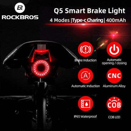 Smart Sense LED Waterproof Cycling Tailight Fitness Essentials - Fitness Essentials - ROCKBROS - Mad Fly Essentials