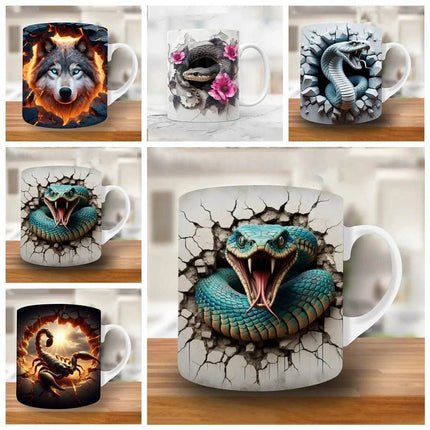 Snake King Animal 3D Coffee Mug - Mad Fly Essentials