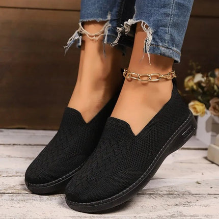 Sneakers Women Solid Mesh Breathable Canvas Shoes - Sneakers - YM - Mad Fly Essentials