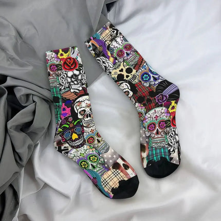 Socks Men Skull Sugar Day Of The Dead Footwear - Socks - TOB - Mad Fly Essentials