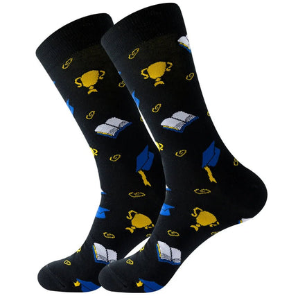Socks Men Starry Night Van Gogh Retro Mid-Tube Socks - Socks - Smile Socks - Mad Fly Essentials