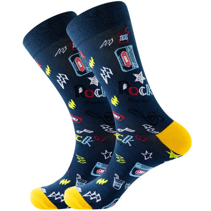 Socks Men Starry Night Van Gogh Retro Mid-Tube Socks - Socks - Smile Socks - Mad Fly Essentials