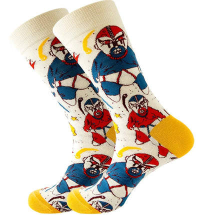Socks Men Starry Night Van Gogh Retro Mid-Tube Socks - Socks - Smile Socks - Mad Fly Essentials