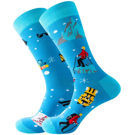 Socks Men Starry Night Van Gogh Retro Mid-Tube Socks - Socks - Smile Socks - Mad Fly Essentials