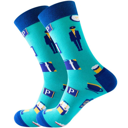 Socks Men Starry Night Van Gogh Retro Mid-Tube Socks - Socks - Smile Socks - Mad Fly Essentials
