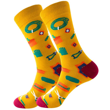 Socks Men Starry Night Van Gogh Retro Mid-Tube Socks - Socks - Smile Socks - Mad Fly Essentials