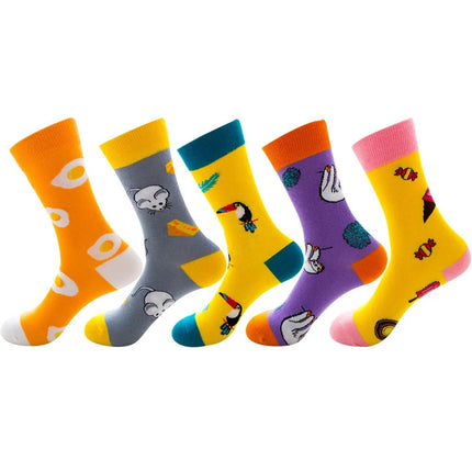Socks Women Cute Cartoon 4pair Fashion Long Footwear - Socks - Vogul - Mad Fly Essentials