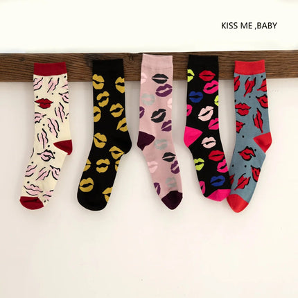 Socks Women Cute Cartoon 4pair Fashion Long Footwear - Socks - Vogul - Mad Fly Essentials