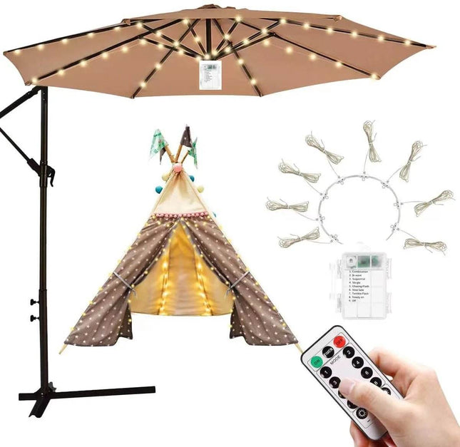 Solar 104LED 8 - Mode Umbrella String Light Party Decor - Party Decor - LEDPChoice - Mad Fly Essentials