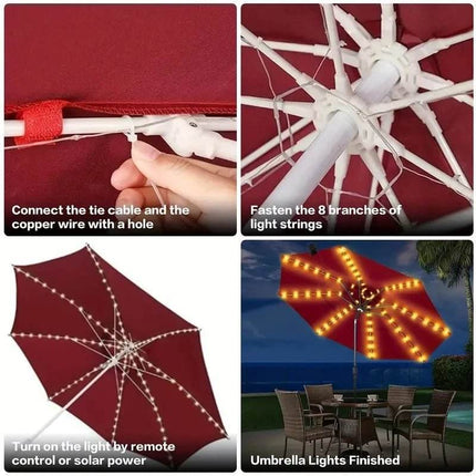 Solar 104LED 8 - Mode Umbrella String Light Party Decor - Party Decor - LEDPChoice - Mad Fly Essentials