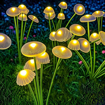 Solar 6LEDS Jellyfish Mushroom Lawn LED Garden Light - LED Garden Light - LED Garden Light - Mad Fly Essentials