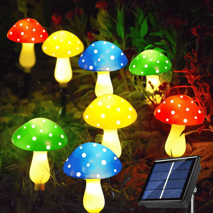 Solar Cracked LED Mushroom Lawn Lamps Garden Decor - Garden Decor - Warm like home - Mad Fly Essentials