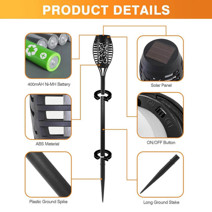 Solar Flickering Flame Garden LED Landscape Light - LED Landscape Light - Toifucos - Mad Fly Essentials