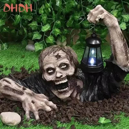 Solar LED Zombie Lantern Skull Figurine Halloween Decor - Halloween Decor - Partigos - Mad Fly Essentials