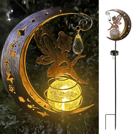 Solar Moon - Shaped LED Garden Light - LED Garden Light - Solar Time - Mad Fly Essentials