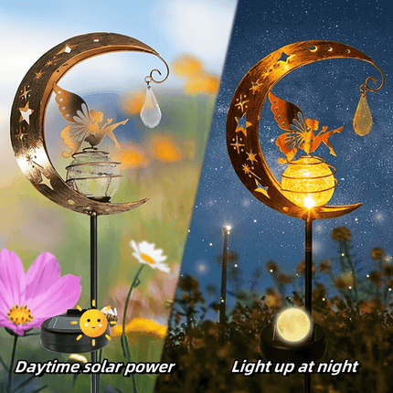 Solar Moon - Shaped LED Garden Light - LED Garden Light - Solar Time - Mad Fly Essentials