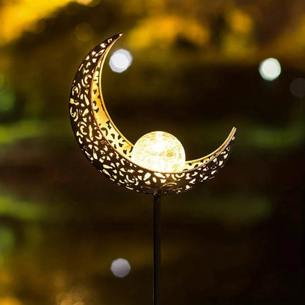 Solar Moon - Shaped LED Garden Light - LED Garden Light - Solar Time - Mad Fly Essentials