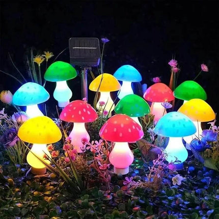 Solar Mushroom String Outdoor LED Landscape Light - LED Landscape Light - Warm like home - Mad Fly Essentials